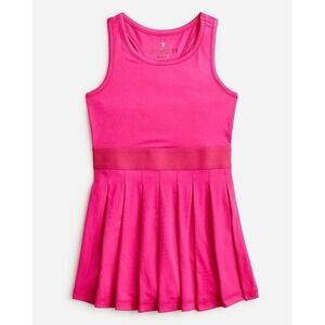 Crewcuts Girls Pleaded Activewear Dress Size 10 Dark Pink Athletic Solid